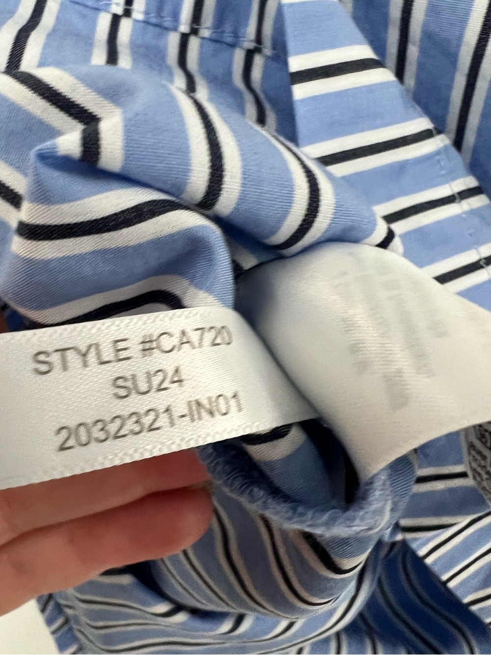 J. Crew drawstring poplin Striped Skirt - Picture 9 of 9